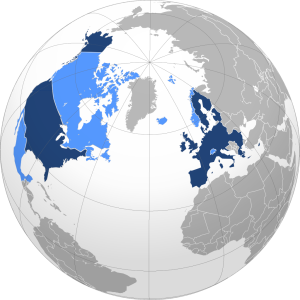 Blu scuro: Area di interesse del TTIP
