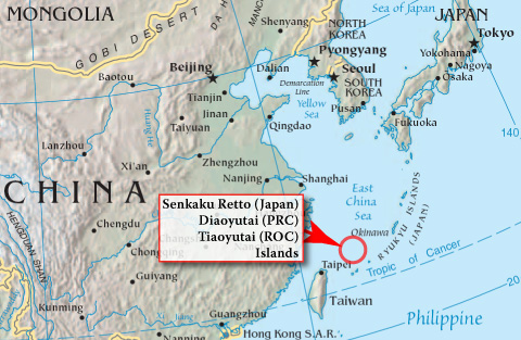 Numerose navi cinesi armate nei pressi delle isole Senkaku